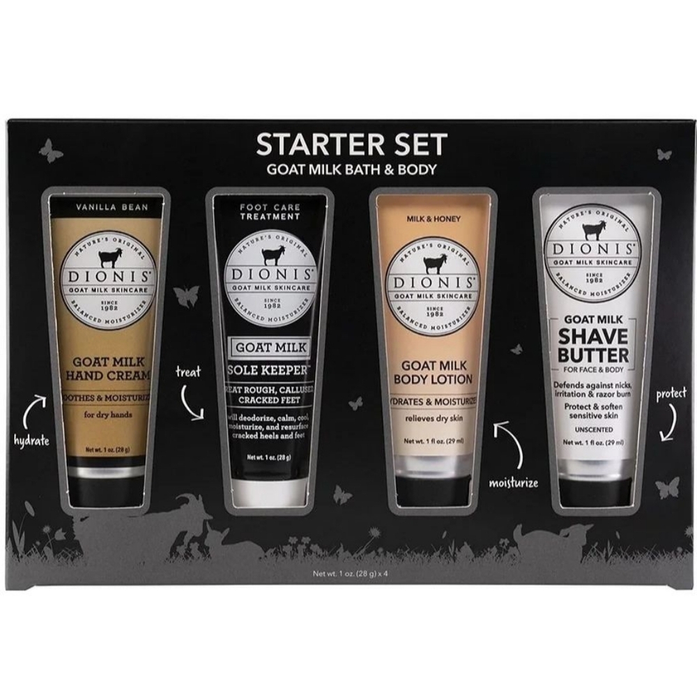 Dionis Men's 4pc Goat Milk Bath and Body Starter Gift Set